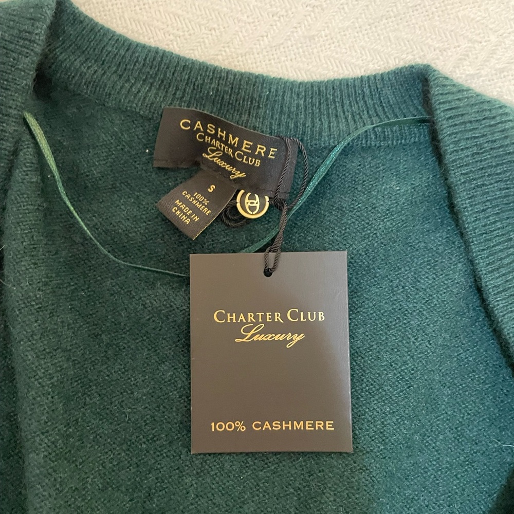 Christmas Cashmere forest green Cardigan